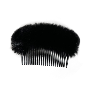 毛绒发夹碎发神器边夹刘海前额盘发插梳2023新款高端秋冬发饰发梳