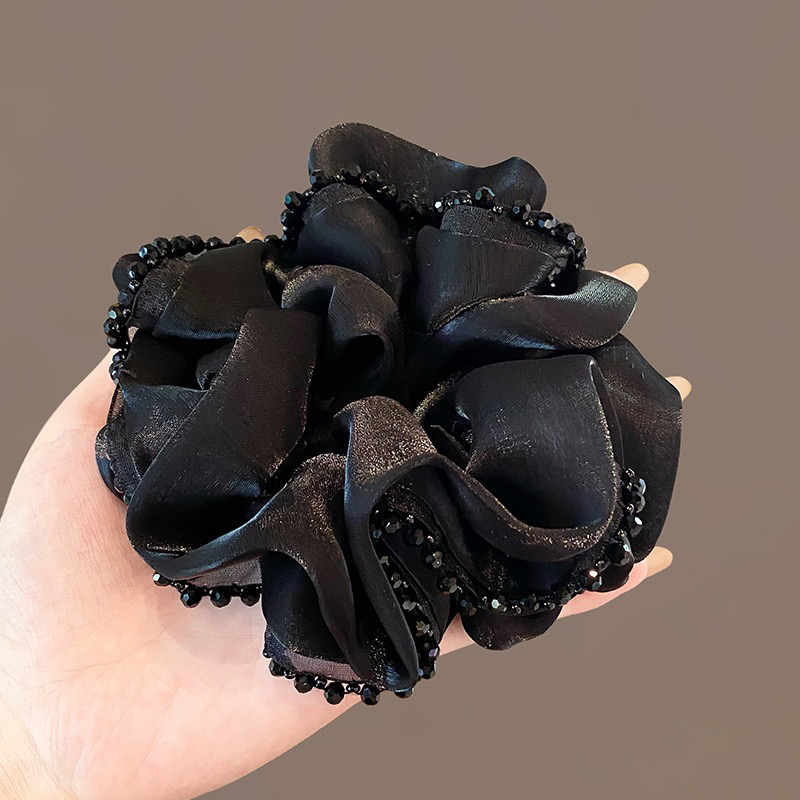 双层褶皱花边大肠发圈扎头发绳女