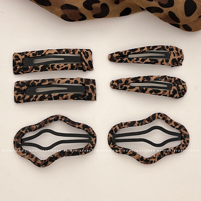 千禧辣妹豹纹bb夹发夹女2025新款刘海夹气质碎发鸭嘴边夹卡子秋冬