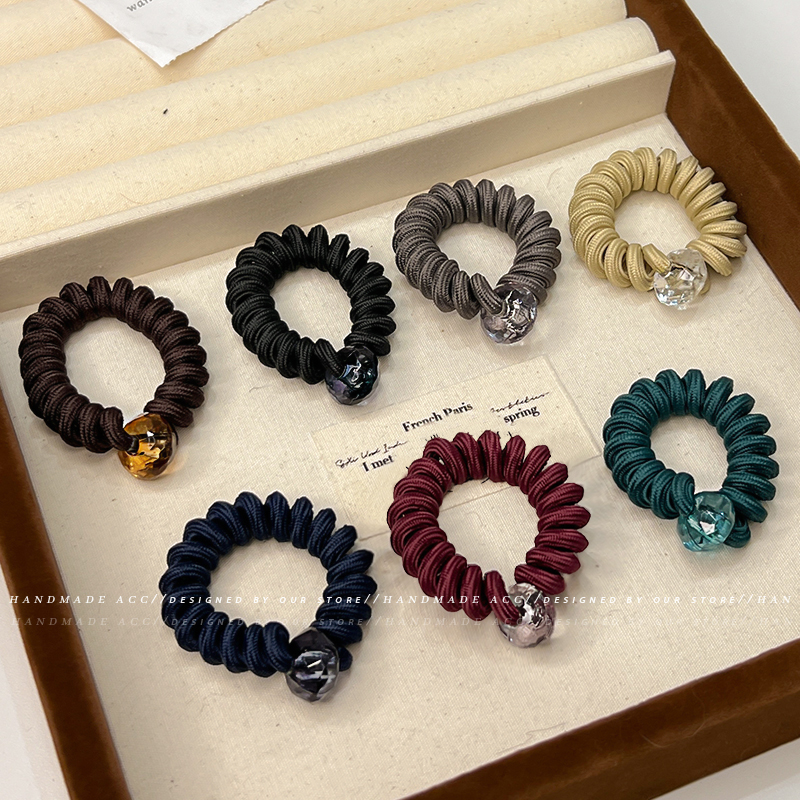 发绳水钻橡皮筋高级感无痕头绳