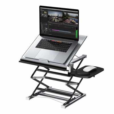 omax S5Pro站立式可升降电脑桌可调高度笔记本支架桌面显示器支架