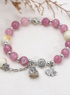 2024新款单圈手链可爱小清新国风复古民族风男女学生礼物饰品