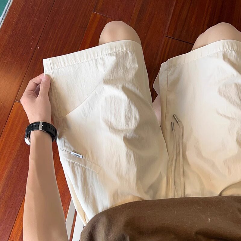 裤子男士夏季薄款美式速干篮球运动短裤男宽松五分休闲沙滩大裤衩