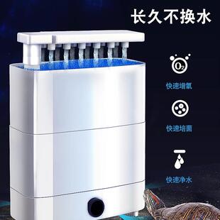 三合一乌龟过滤器低水位龟缸吸粪净化水质循环过滤除便滴流滤水盒