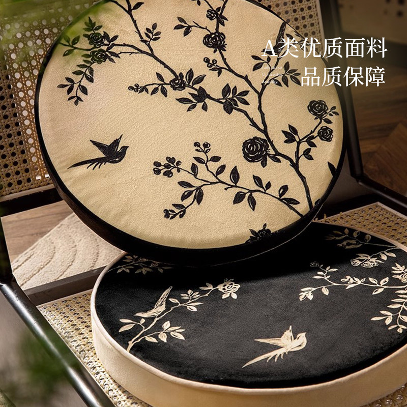 喜即闲花弄影客厅飘窗蒲团圆形蒲团坐垫茶室榻榻米坐墩新中式椅垫,居家布艺,蒲团,淘宝优惠券,粉丝福利购,淘宝优惠卷