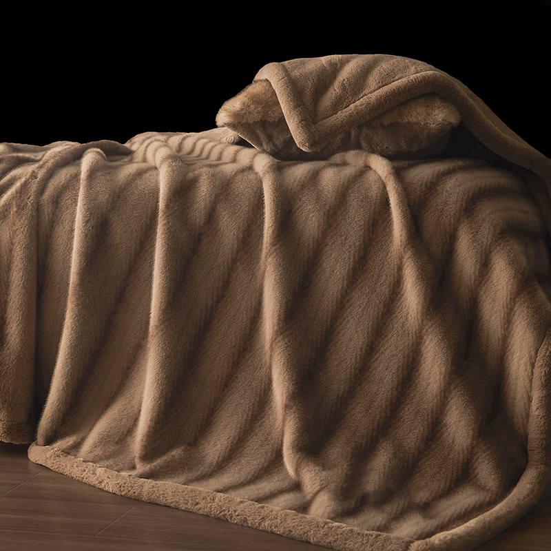 高档仿貂毛毯子双面绒加厚保暖慵懒风沙发午睡盖被双人春秋冬床品,床上用品,休闲毯/毛毯/绒毯,淘宝优惠券,粉丝福利购,淘宝优惠卷