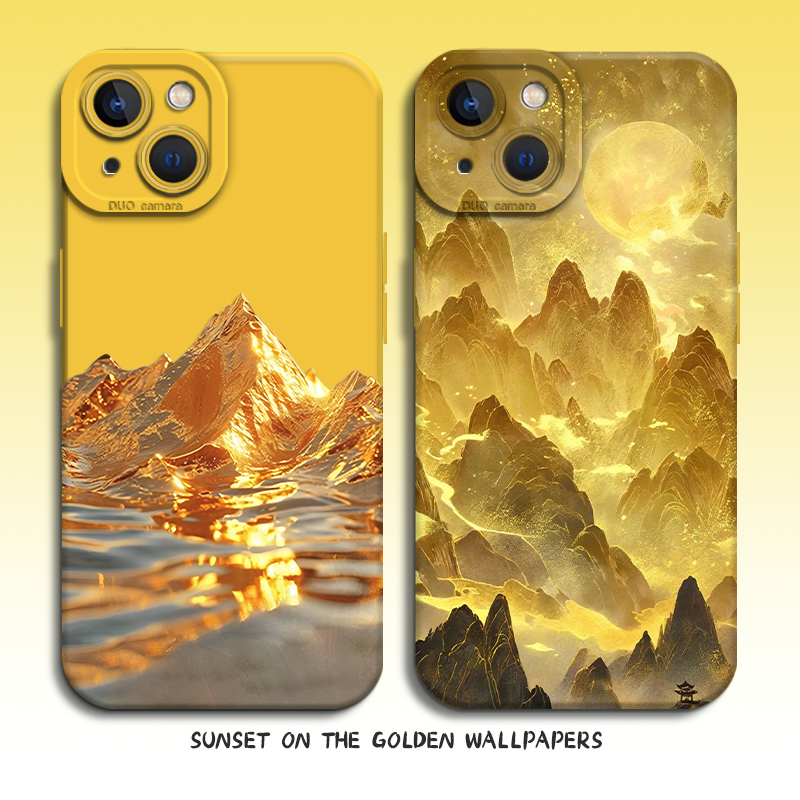 日照金山手机壳金色山脉