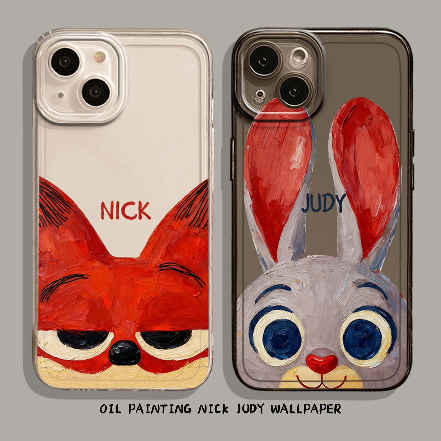 适用小米红米手机壳油画尼克朱迪