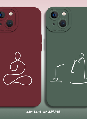 适用一加ace6手机壳iqoo15线条1+13佛系12pro禅意neo11新款10高级感9小众8/7se/5至尊版3男2/s/r/t/oppo/vivo