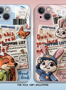 适用小米17promax手机壳15疯狂动物城14pro尼克朱迪13情侣12毛绒11红米k90k80k70k60k50k40女note10/turbo4/3