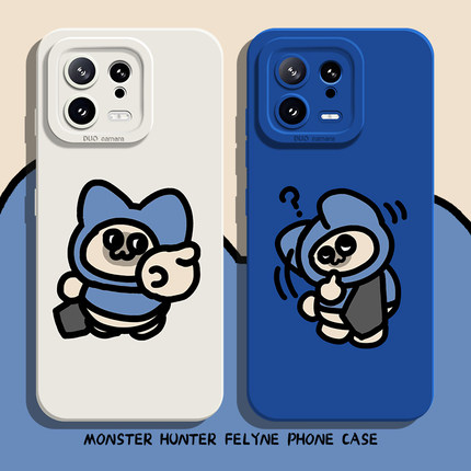 呆猫手机壳适用小米15怪物猎人14ultra艾露猫13pro/12/11红米k80k70E/k60至尊版k50k40s/k90/note17/turbo4/3
