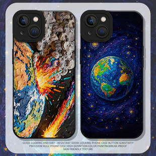 适用一加ace6手机壳iqoo15油画地球1 vivo 5至尊版 oppo 10梵高9 13小众12pro高级感neo11新款 7se