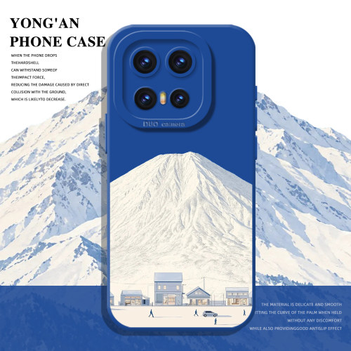 适用一加iqoo手机壳文艺雪山