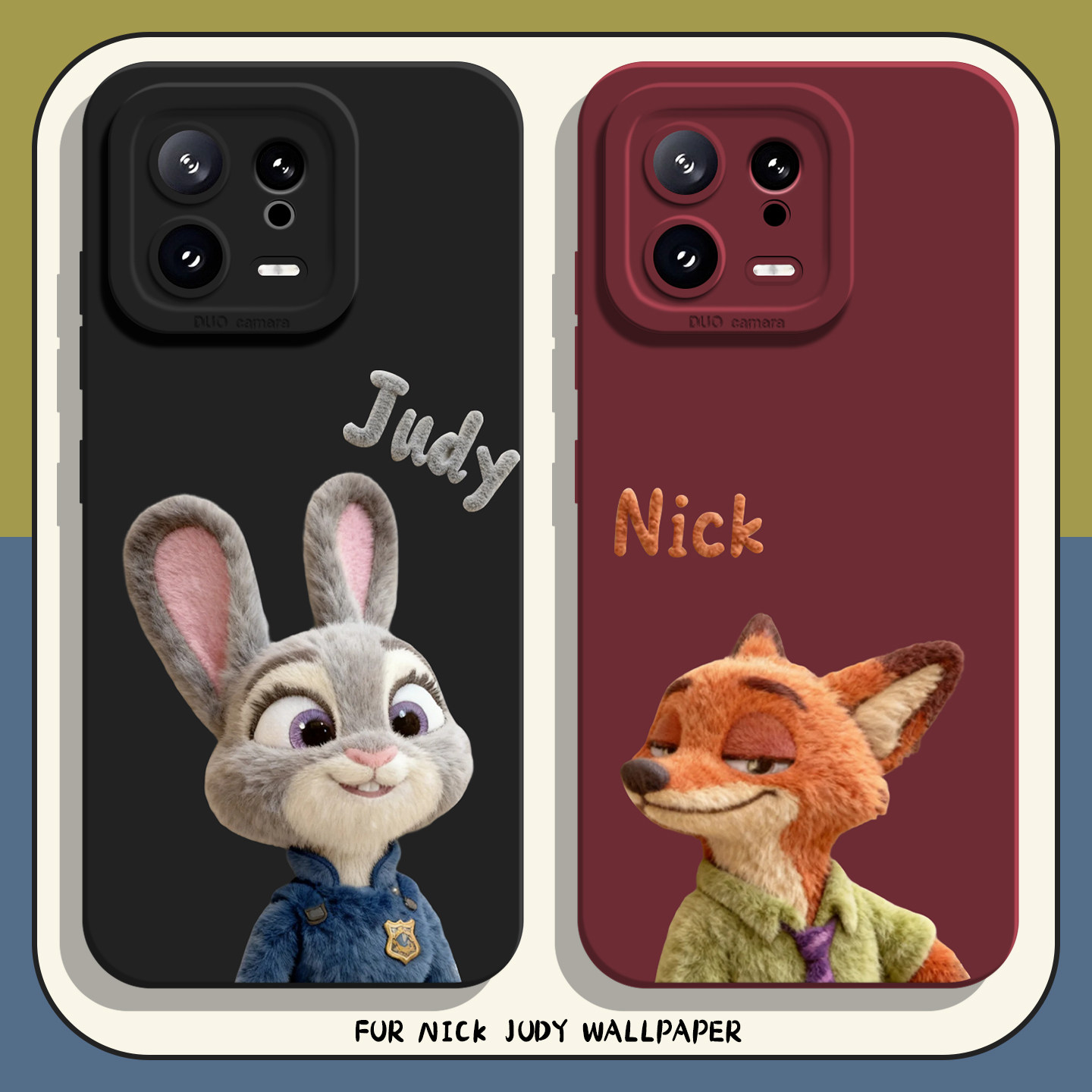 适用小米红米手机壳毛绒尼克朱迪