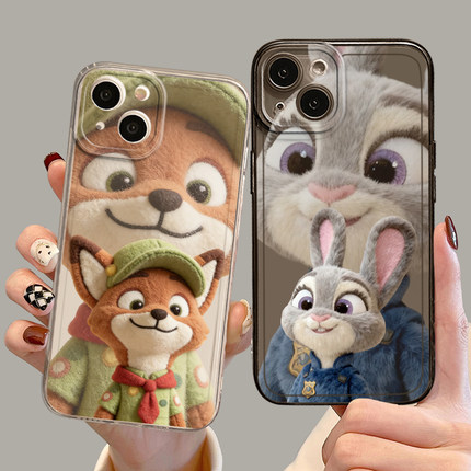 适用小米17promax手机壳15毛绒14pro尼克狐13朱迪12疯狂动物城2情侣11红米k90k80k70k60k50k40/note10/turbo4