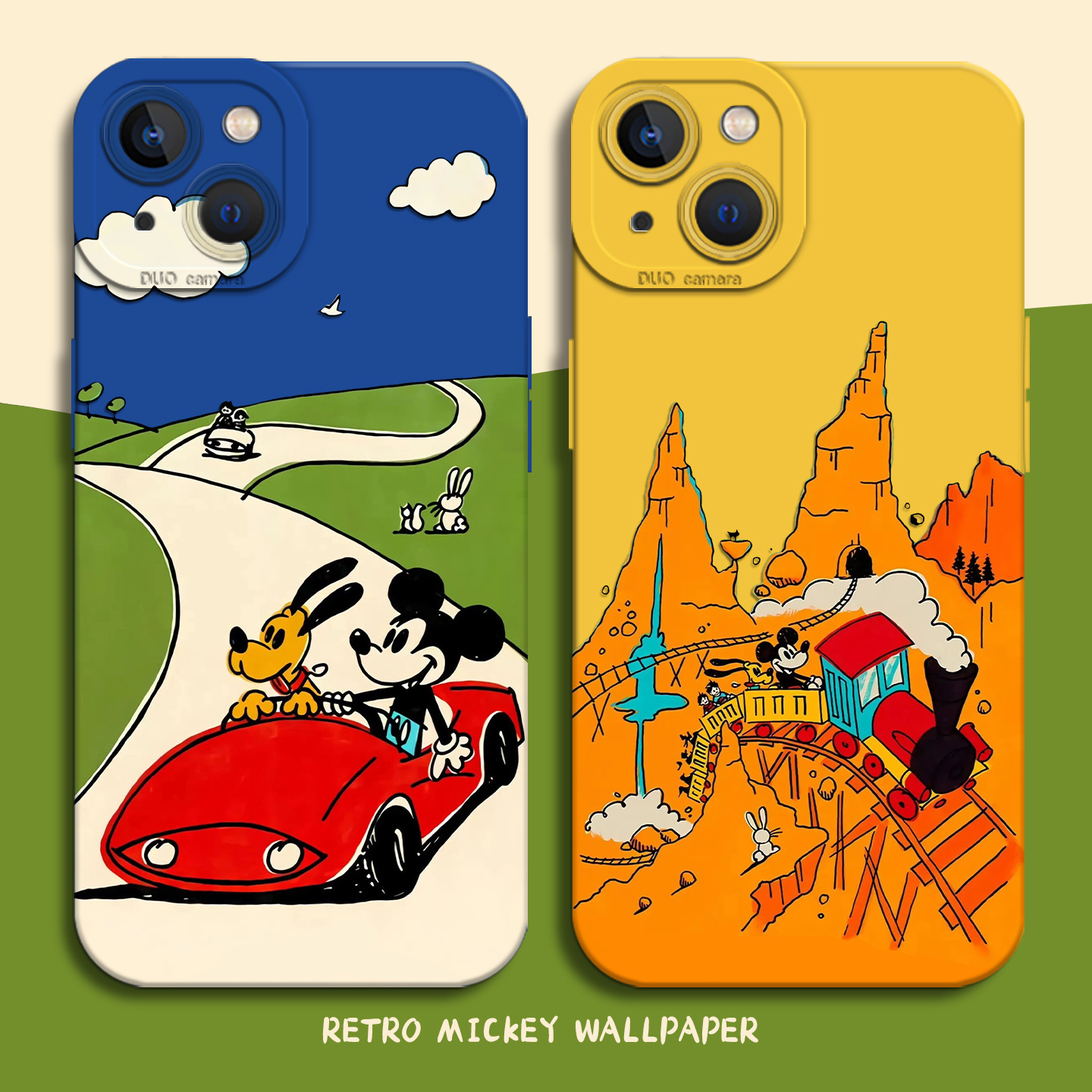 适用一加iqoo手机壳卡通复古