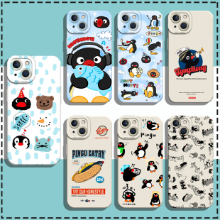 pingu企鹅手机壳适用苹果16华为mate60卡通iphone15promax小米14可爱13荣耀12一加oppo周边vivo/70男iqoo11女