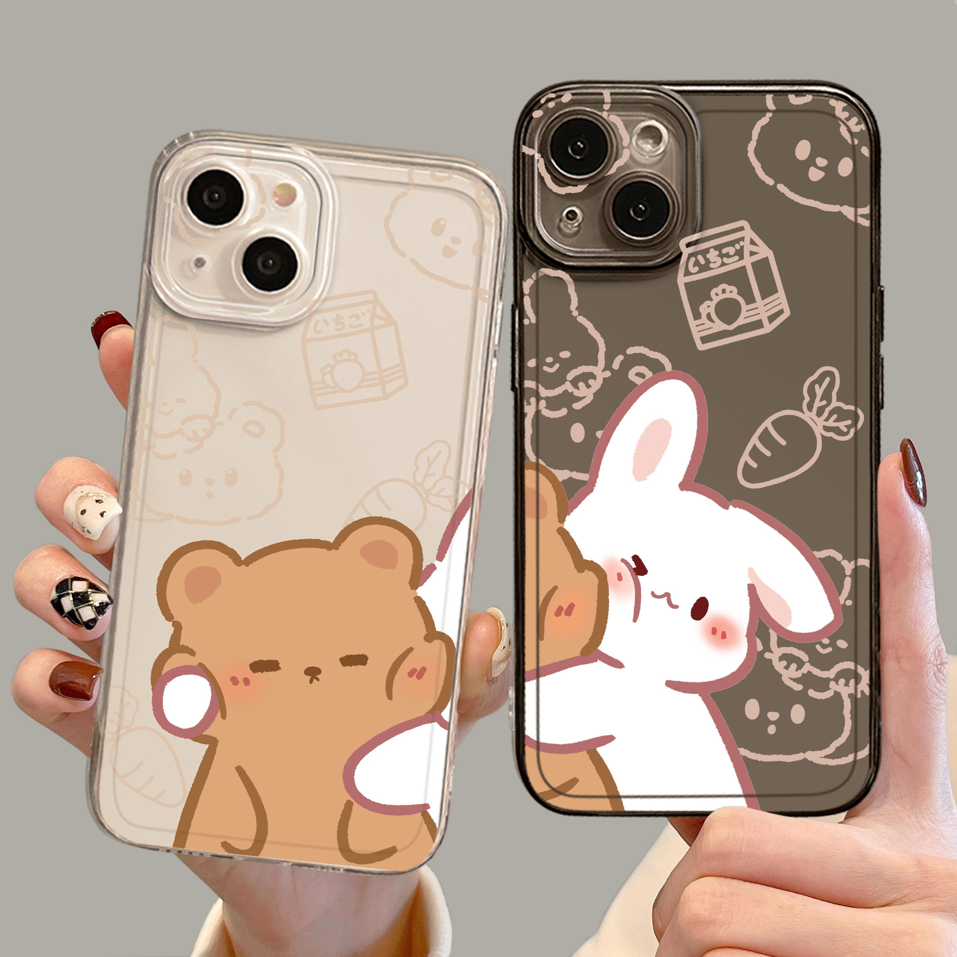 情侣小熊兔子手机壳任意机型