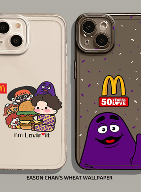 麦门m记陈奕迅手机壳适用苹果16新款iphone15promax麦麦14plus紫色怪兽13mini新款12周边11联名8p女7/xs/xr/x