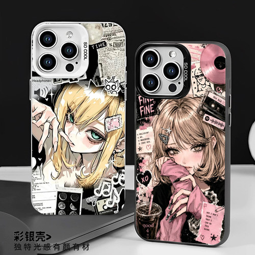 适用华为手机壳古早少女