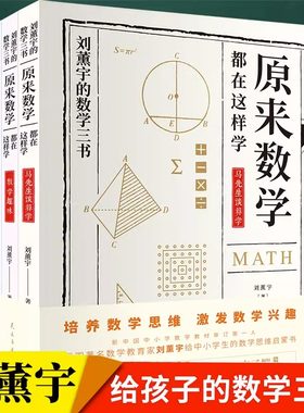 全3册 给孩子的数学三书原来数学都在这样学刘熏宇著数学学习技巧知识书籍中小学趣味数学思维训练 课外阅读科普百科畅销书排行榜