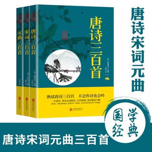唐诗三百首唐诗宋词元 诗集古诗全唐诗宋诗300首鉴赏辞典 曲正版 古诗词大全集书籍 高中生用鉴赏赏析诗词大会全套书籍 全集 全套3册