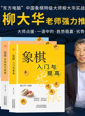 全3册象棋入门与提高象棋残局破解指南象棋攻防技巧指南 中国象棋特级大师柳大华实战经典书籍象棋棋谱大全象棋开局与布局技巧书