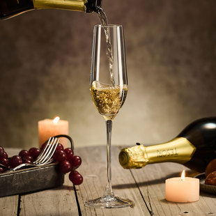 水晶香槟杯套装 ins风家用女士优雅约会甜酒杯起泡酒杯高脚杯酒具