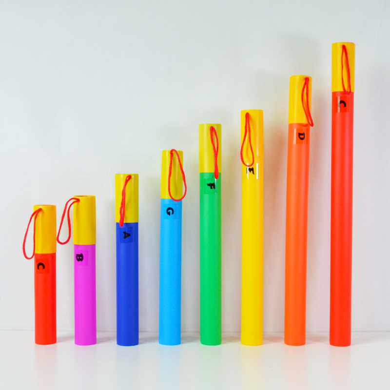 新款幼儿园八音音筒奥尔夫打击乐器高中低音响管 音乐儿童教具8音