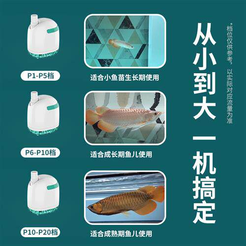 鱼歌循环泵鱼缸水泵潜水泵小型迷你超静音抽水泵变频过滤泵底吸泵