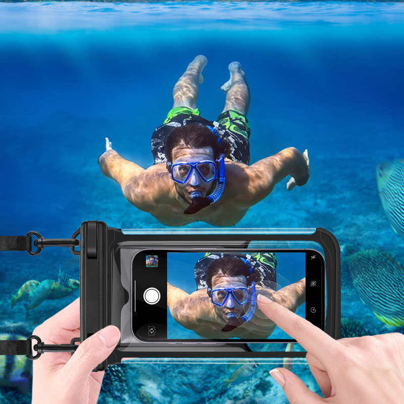 7.7 INCH MOBILE PHONE WATERPROOF BAG CAN FLOAT MEN AND WOMEN OUTDOOR RAFTING SWIMMING DIVING BAG UNIVERSAL WATERPROOF MOBILE PHONE CASE
