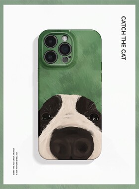 狗头~可爱治愈怼脸边牧ins适用iPhone16/15pro手机壳新华为mate70小米14小众vivoS19软iqooneo10苹果14findx8