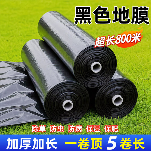 黑色地膜加厚种菜专用农用种植防长草塑料薄膜菜园保温保湿除草膜