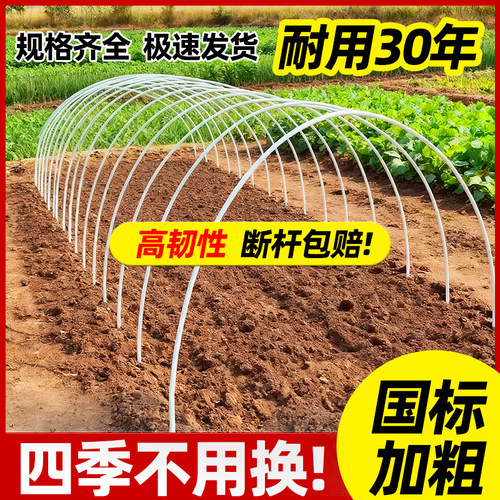 菜地拱棚支架农用大棚骨架拱杆玻璃纤维杆菜地秧苗加粗耐用支撑杆