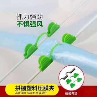 压膜夹小拱棚塑料膜卡扣防风塑料夹玻璃纤维杆压膜卡大棚二膜夹子