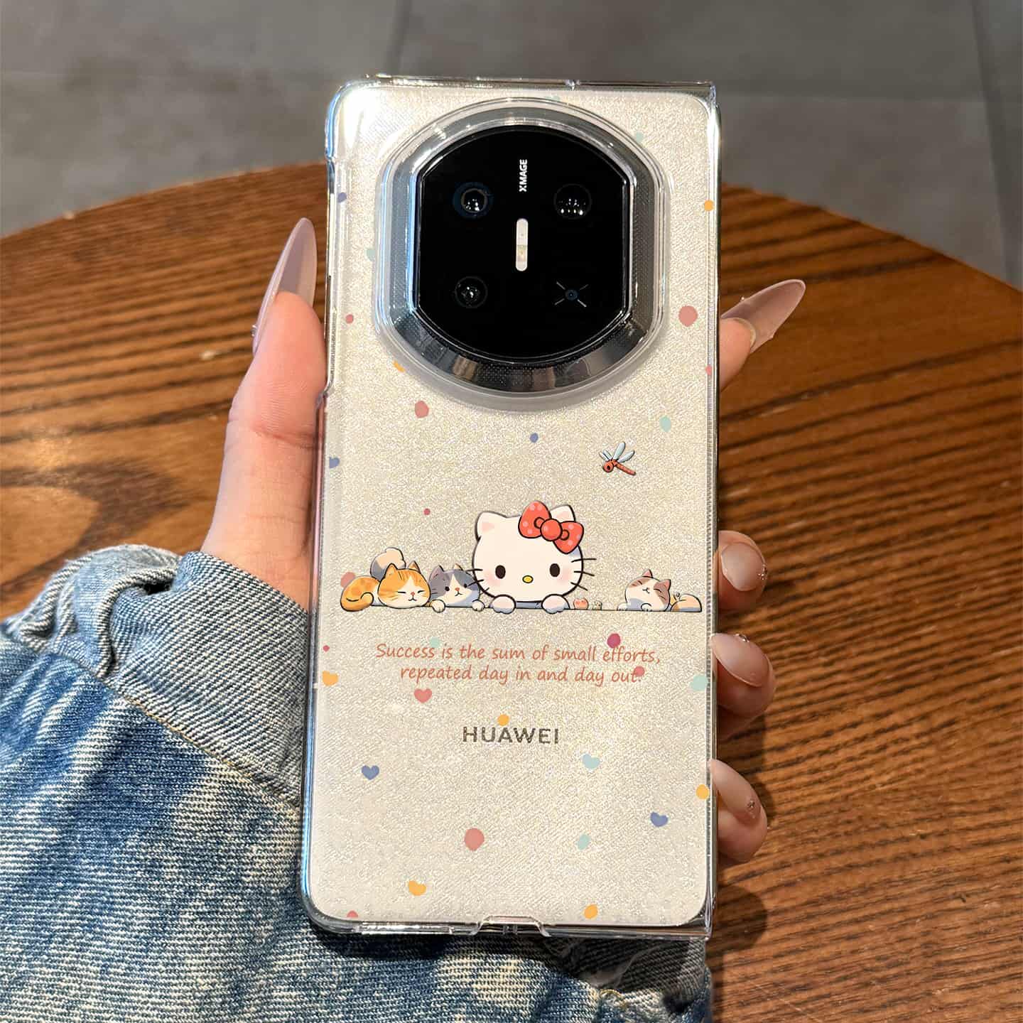 适用华为matex7波点kt猫手机壳