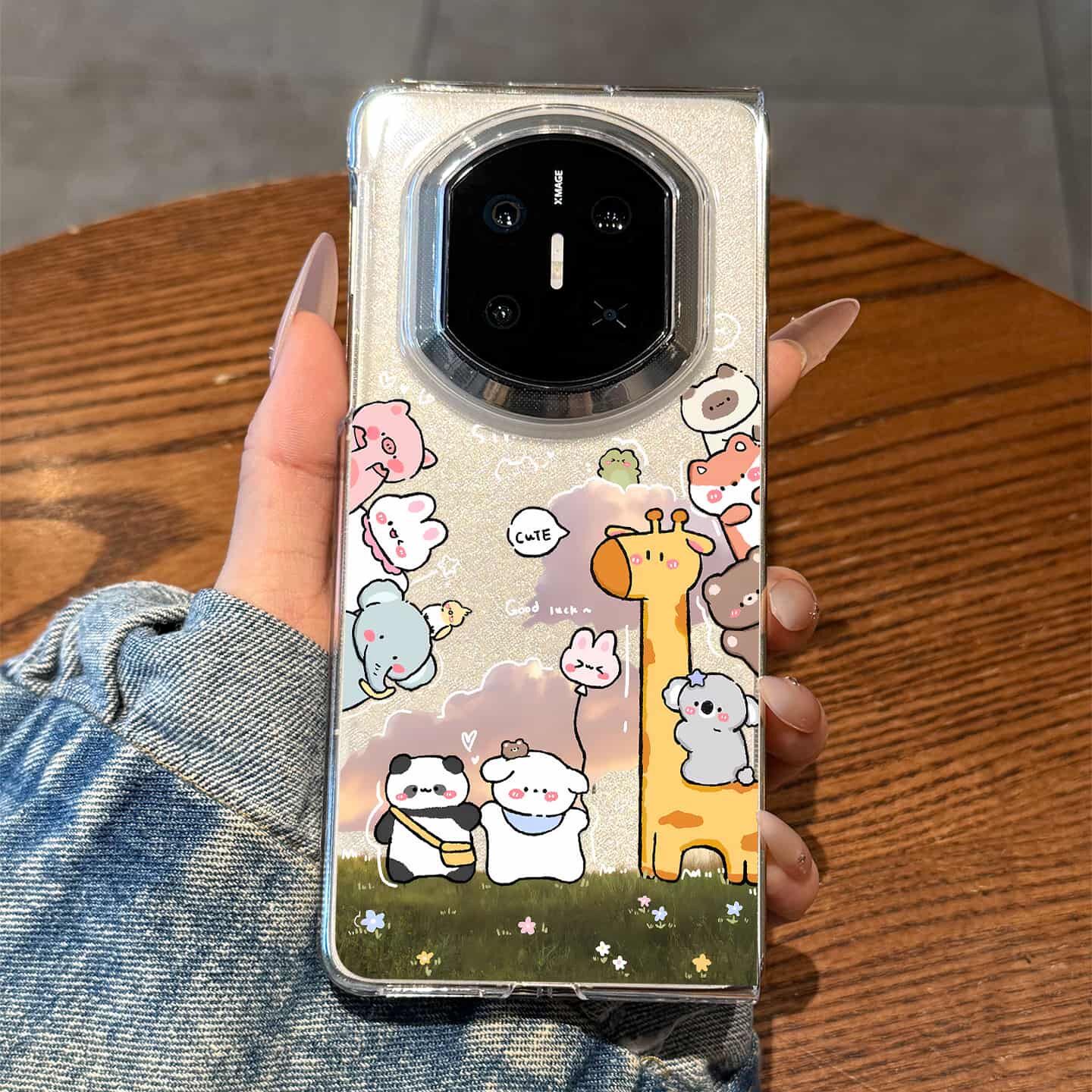 适用华为matex7卡通长颈鹿手机壳