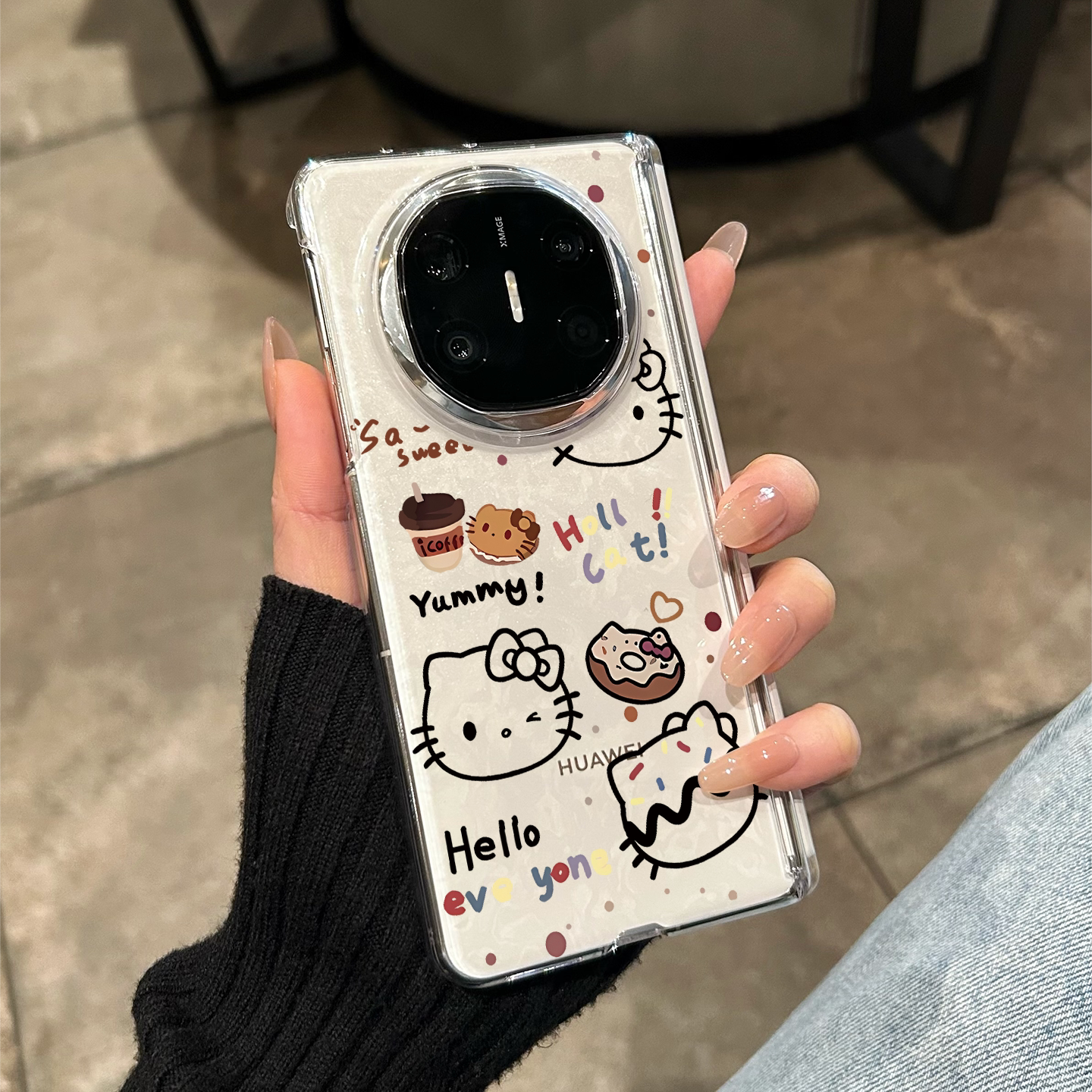 适用华为matex7手机壳好看甜甜圈kt猫高级感matex6新款