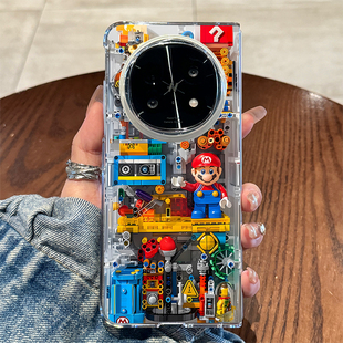 适用oppofindn5手机壳新款积木马里奥findn5超薄保护套OPPON5折叠屏全包防摔高级感外壳n5小众男卡通创意女款