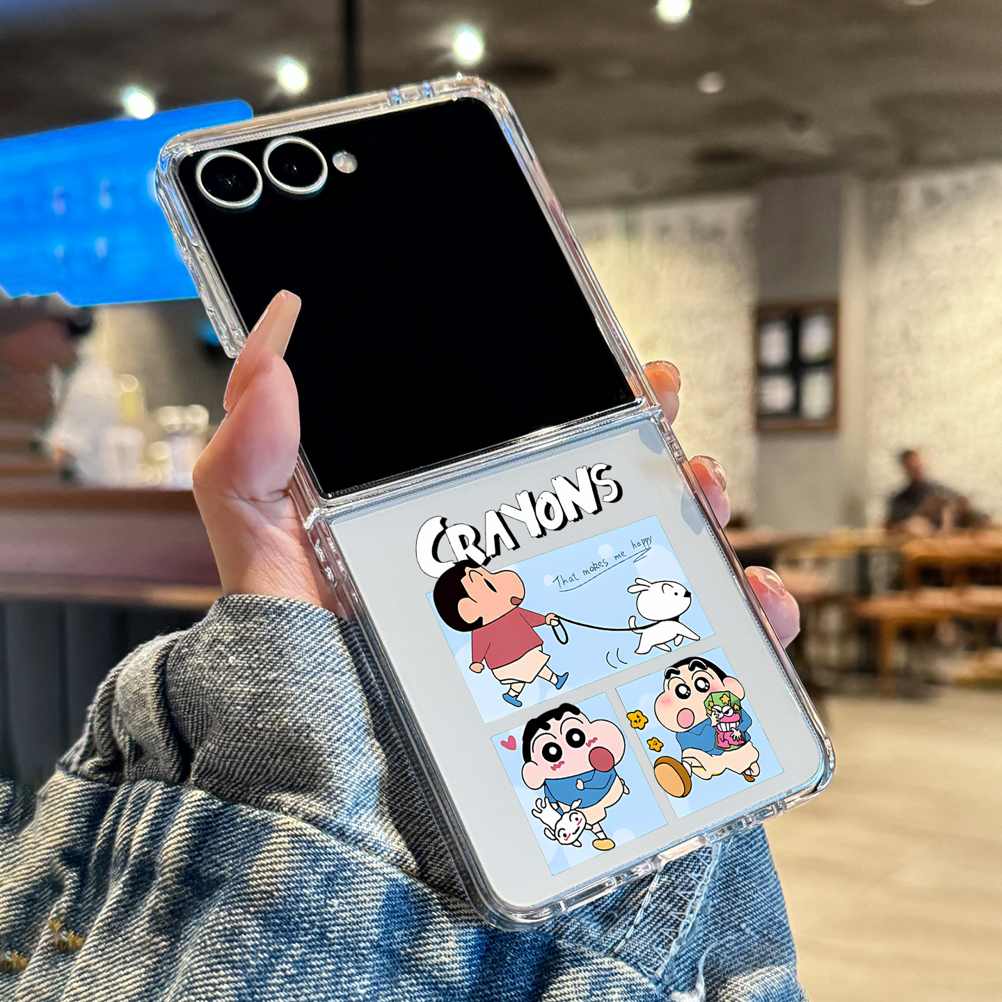 适用于三星zflip手机壳蜡笔小新