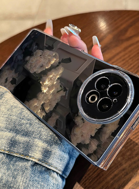 拾壳适用vivoxfold2手机壳新款vivo xfold3白色花束折叠屏保护套pro高级感xflod+小众ins风vivofold时尚女款