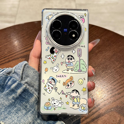 适用vivoxfold5新款折叠屏手机壳xfold3pro高级感保护套xfold3全包防摔xfold2透明vivo超薄XFold女款网红外壳