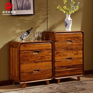 乌金木全实木四五斗柜实木储物柜收纳柜卧室客厅家具现代中式抽屉