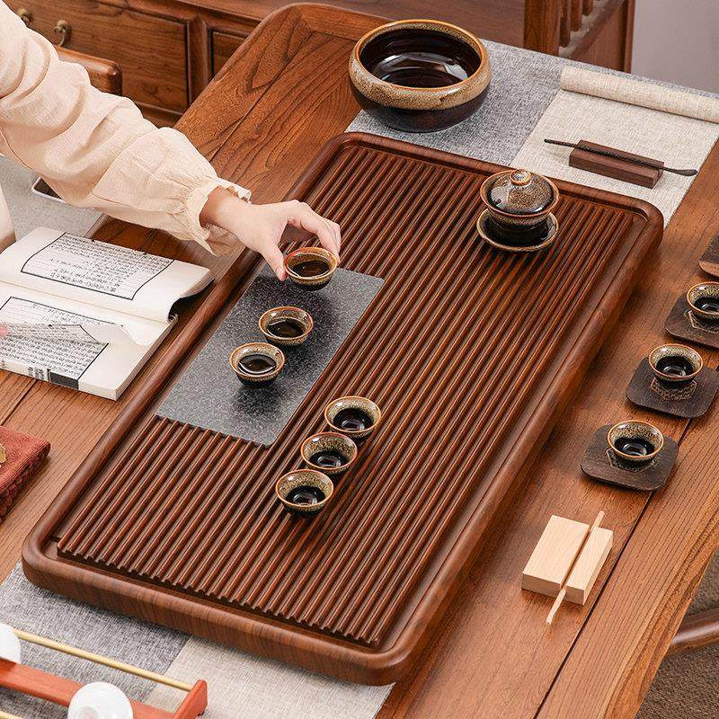 实木茶盘家用排水新中式整块功夫茶具套组办公室大号电木款泡茶台