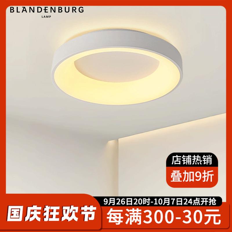 意式极简卧室灯吸顶灯北欧简约现代网红led主卧室灯具圆形房间灯