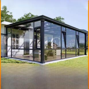 西安阳光房定制断桥铝合金门窗密封阳台玻璃房别墅雨棚钢结构阳光