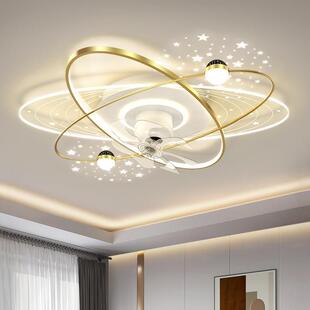 客厅吊扇灯2025新款现代简约饭厅卧室轻奢高级感一体带风扇吸顶灯