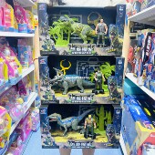 儿童探索侏罗纪远古巨兽仿真恐龙霸王龙三角龙迅猛龙男孩认知玩具