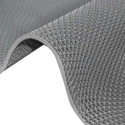 PVC塑料防滑垫厨房网格卫生间镂空防水游泳池地毯灰色中厚4.5