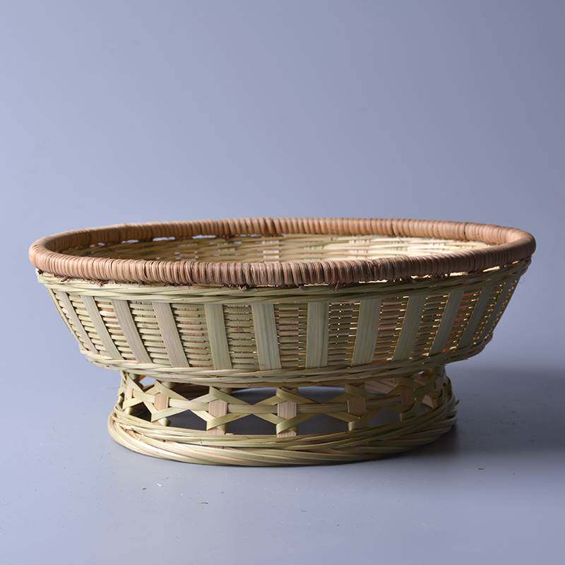 手工竹编收纳筐 馒头筐 馍筐 点心筐 水果筐 竹子工艺品 特色手编